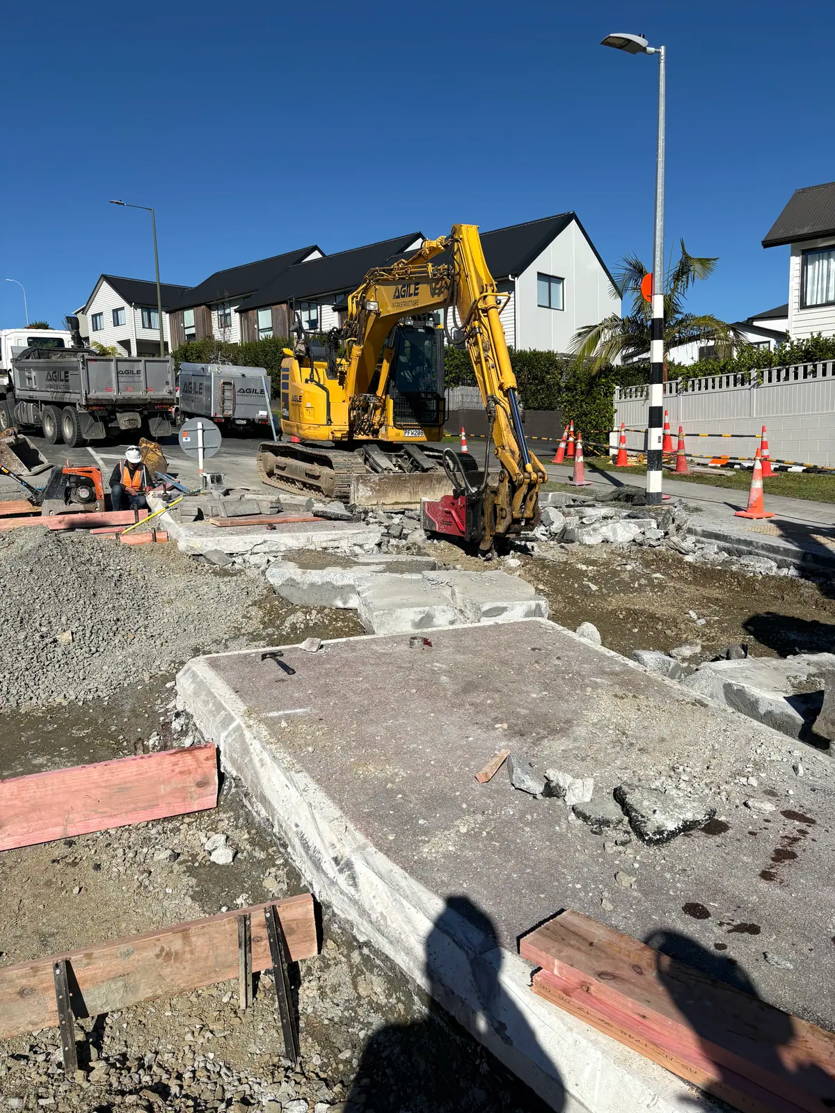 Raised Table Remediation, Auckland, during construction