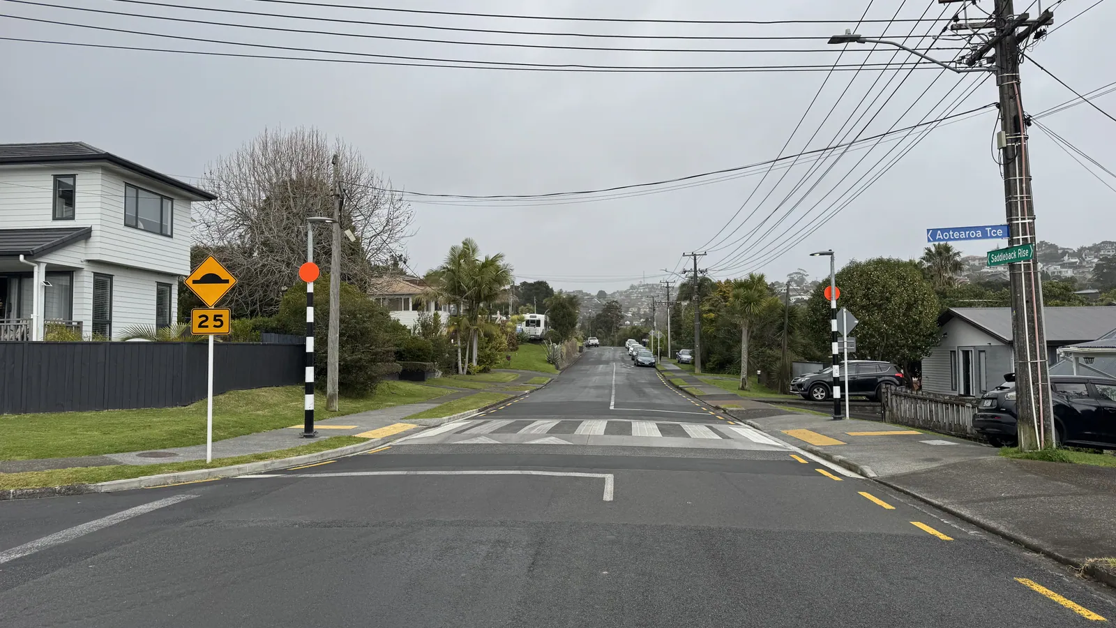Saddleback Rise Raised Pedestrian Crossing, Murrays Bay, Auckland
