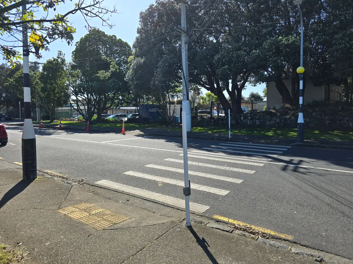 Te Papapa School Pedestrian Improvements, Onehunga, Auckland, before