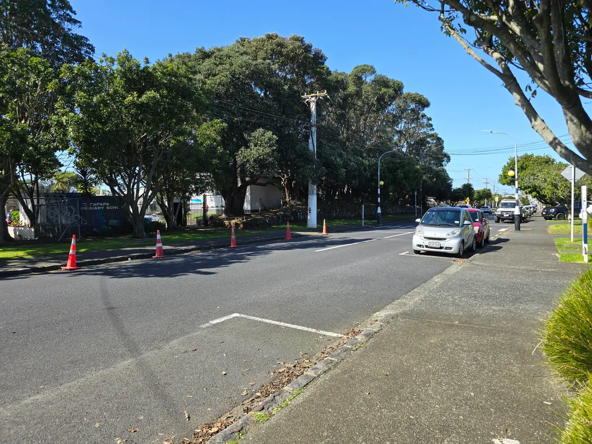Te Papapa School Pedestrian Improvements, Onehunga, Auckland, before